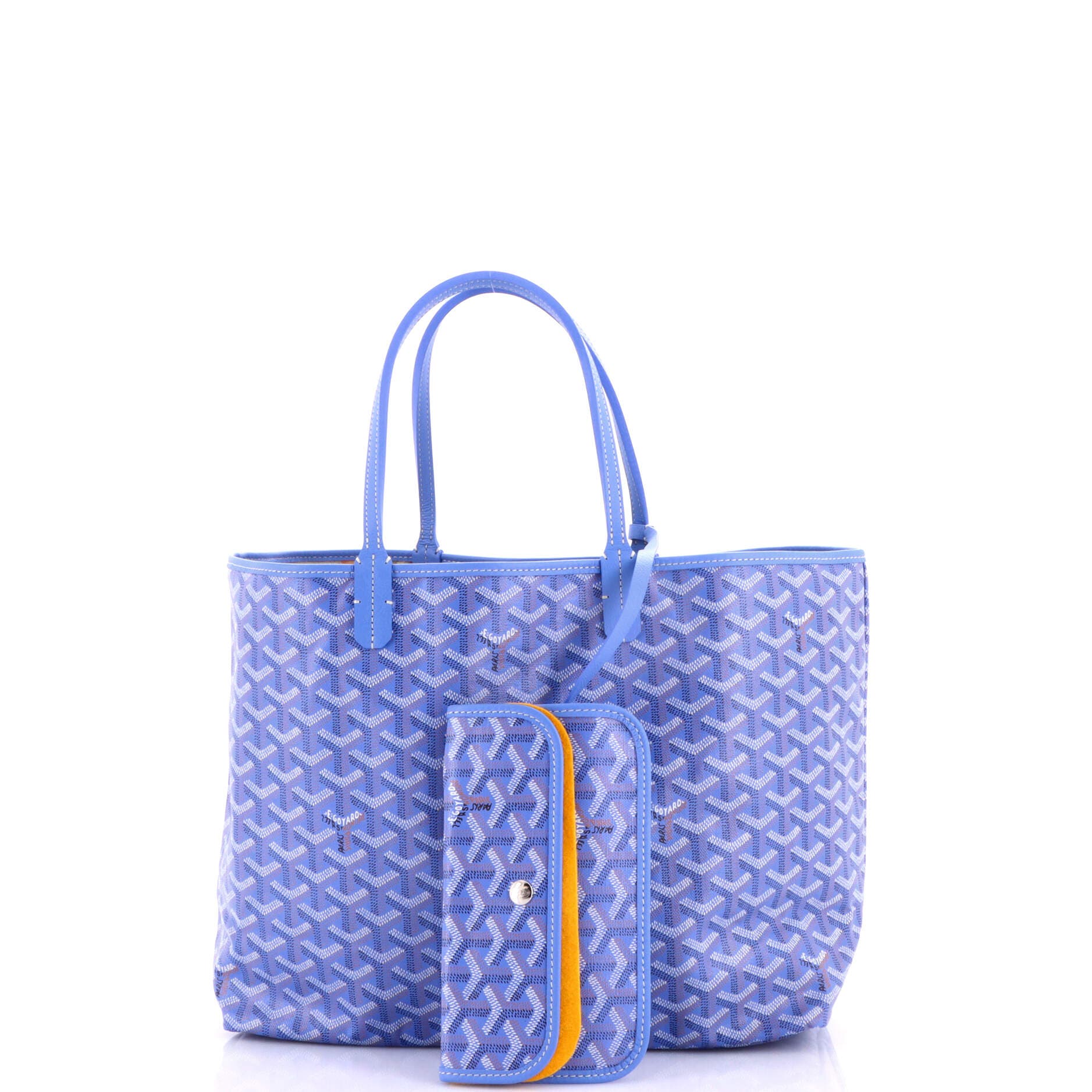 Pre-Owned Goyard Saint Louis Reversible Tote Coated Canvas and Printed Canvas PM, Alternate, color, Blue