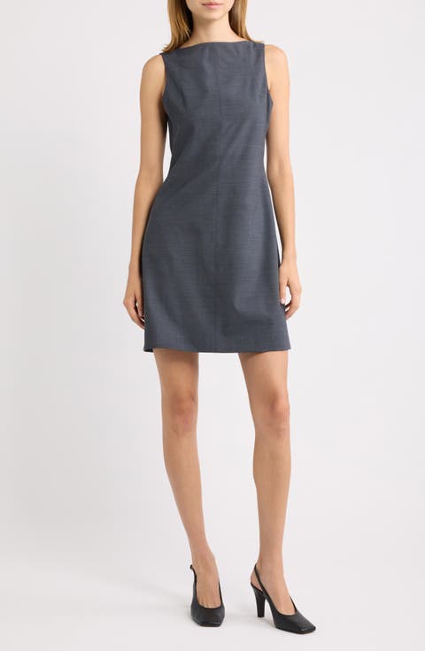 Bateau Neck Sheath Dress
