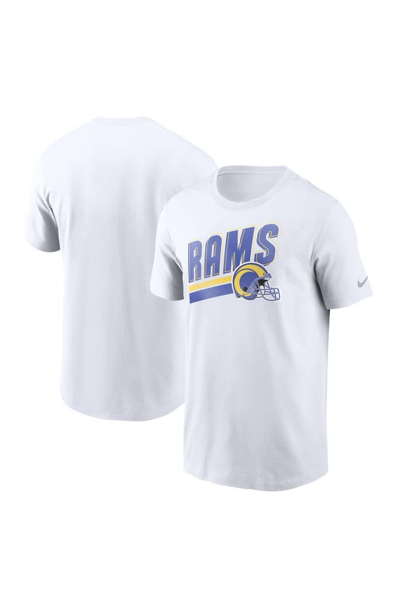 Nike Men's Nike White Los Angeles Rams Essential Blitz Lockup T-Shirt, Alternate, color, White