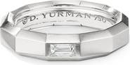 David Yurman Faceted Band Ring in 18K Yellow Gold with Diamonds