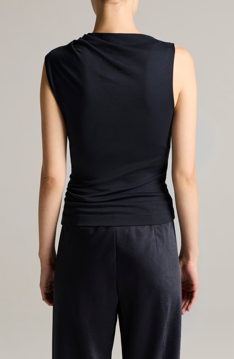 Vince Cowl Neck Sleeveless Pima Cotton Top, Alternate, color, Black