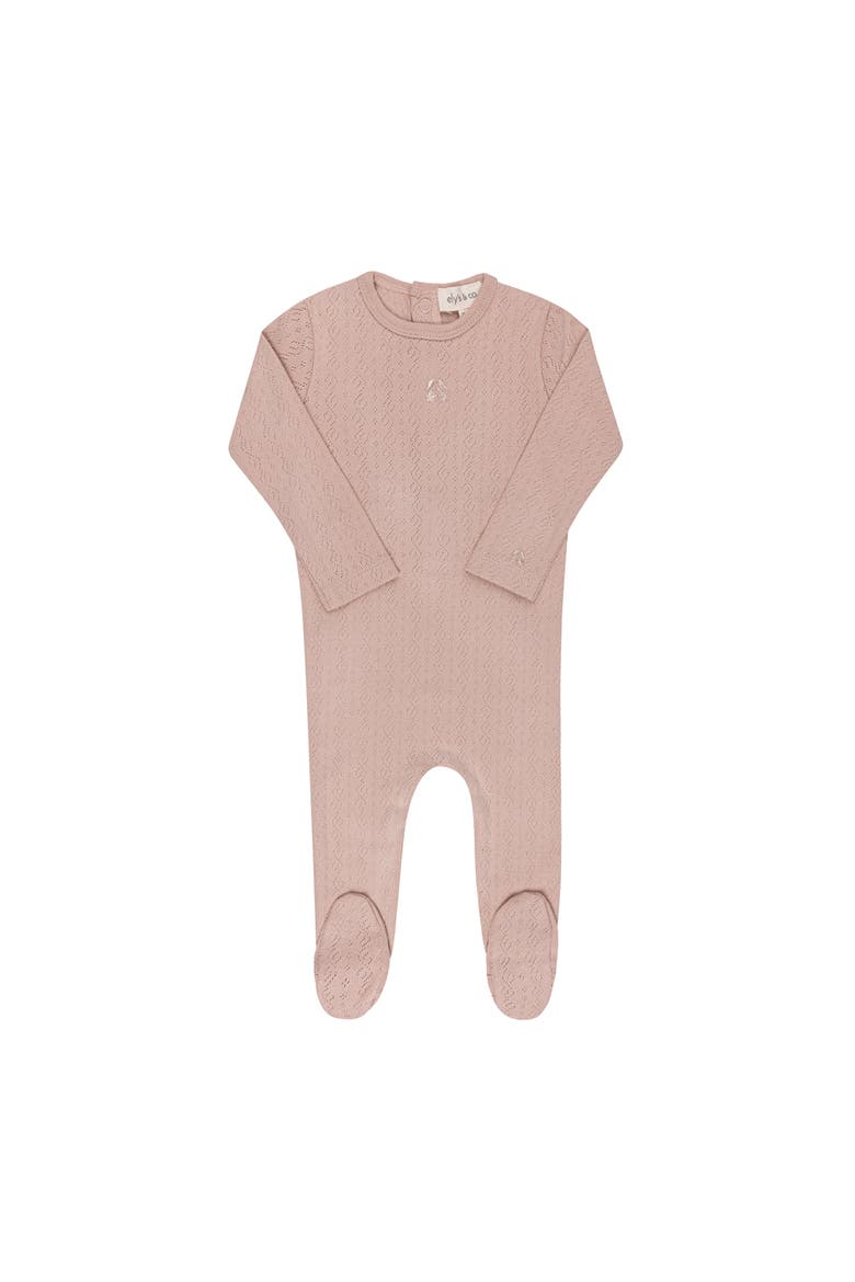 Squiggle Pointelle Collection - Footie, Main, color, Pink