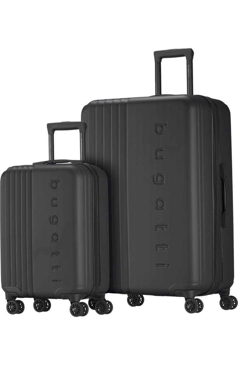 bugatti The Classic 2 Piece Hardside Luggage Set with Expansion, Main, color, Black