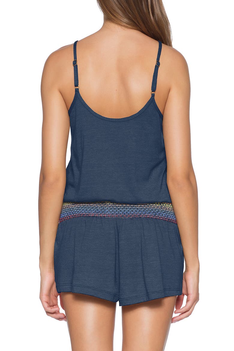 Sunset Smocked Cover-Up Romper, Alternate, color, NAVY