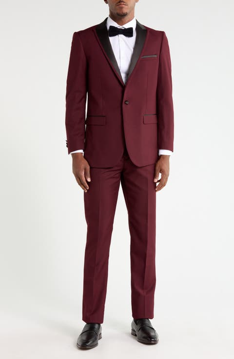 One-Button Satin Peak Lapel Tuxedo