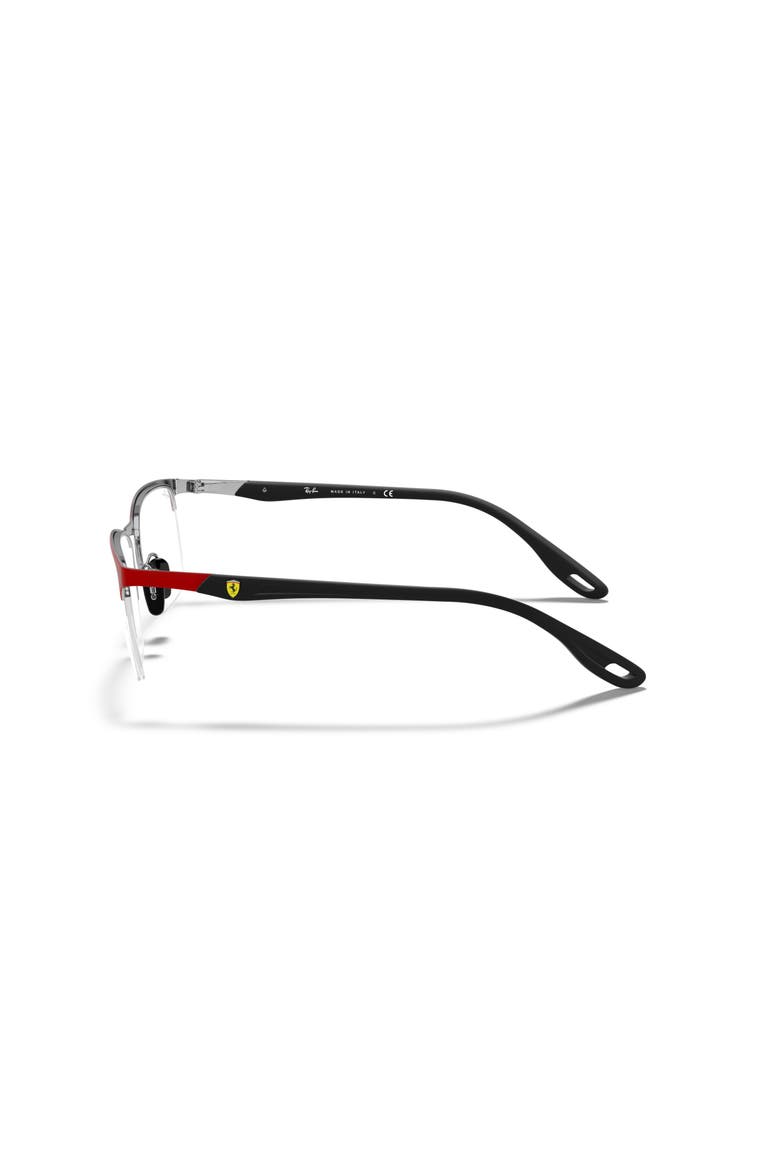 54mm Square optical glasses, Alternate, color, Red