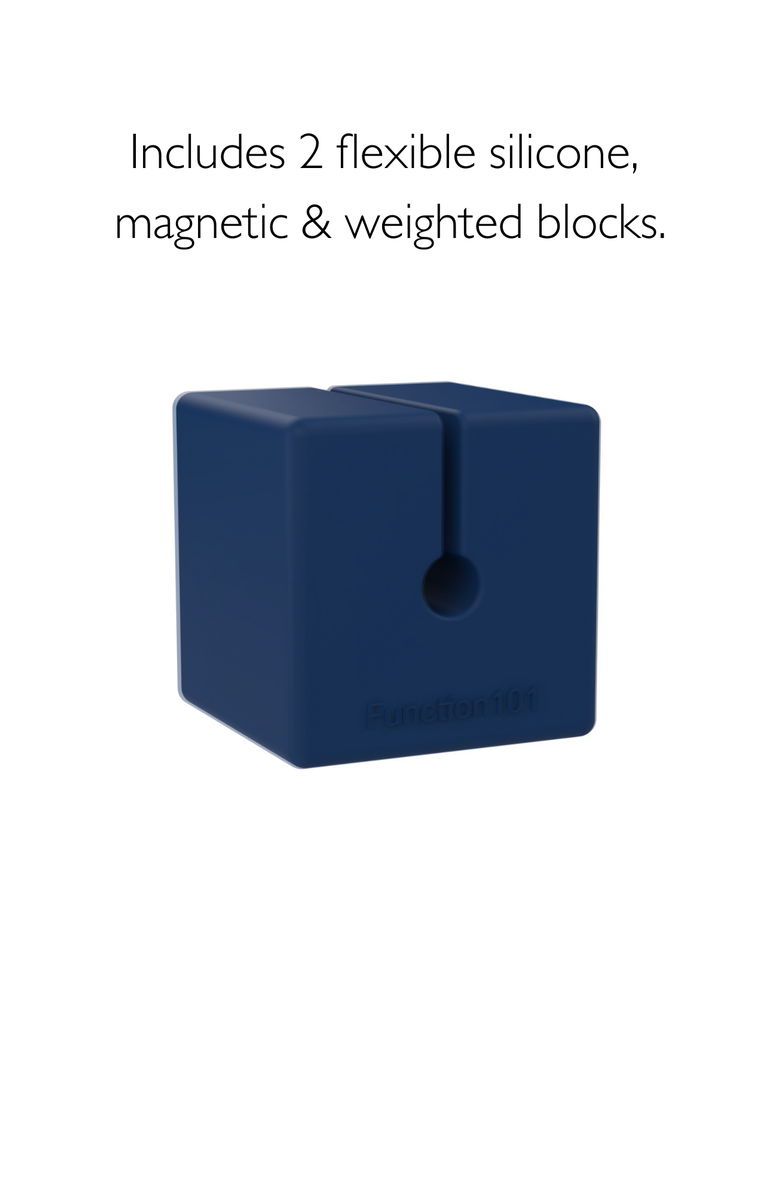 Function101 Desk Mat Pro + 2 Magnetic Cable Organizers, Alternate, color, Navy