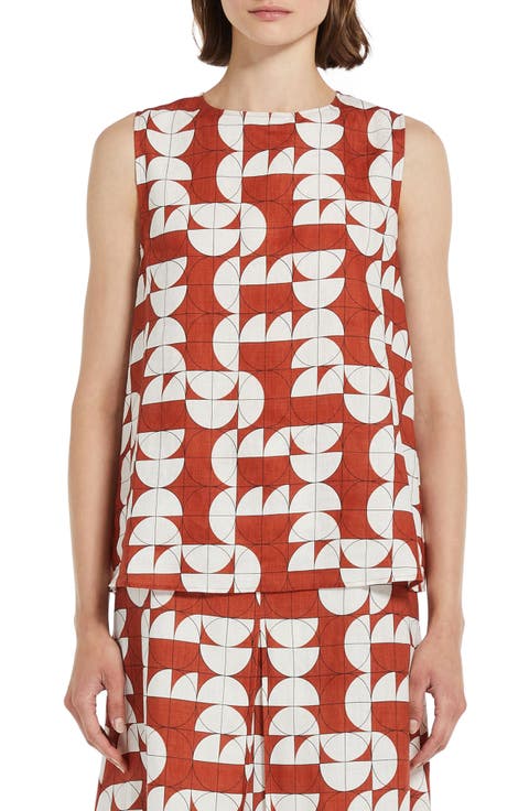 Giusy Print Sleeveless Top