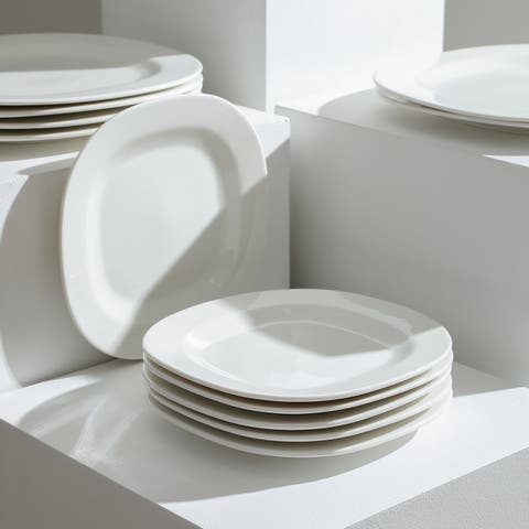 Quadro Porcelain 4-Piece Salad Plate Set