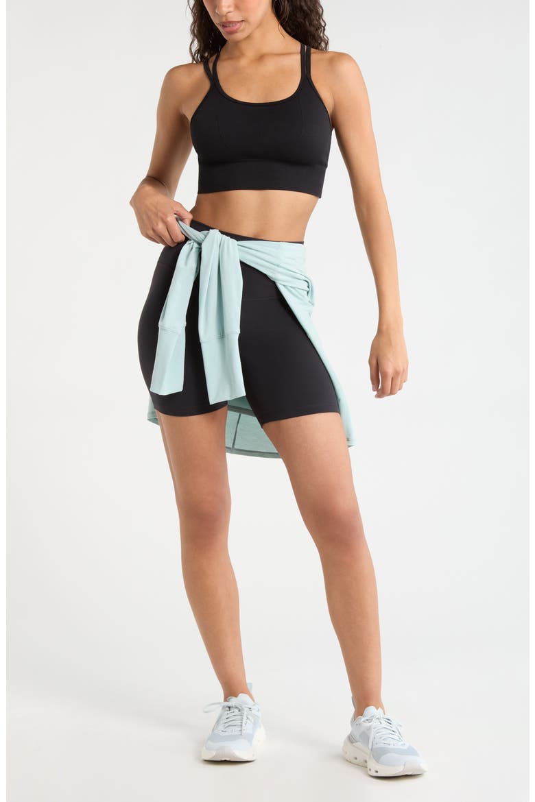 Studio Luxe Bike Shorts, Alternate, color, BLACK