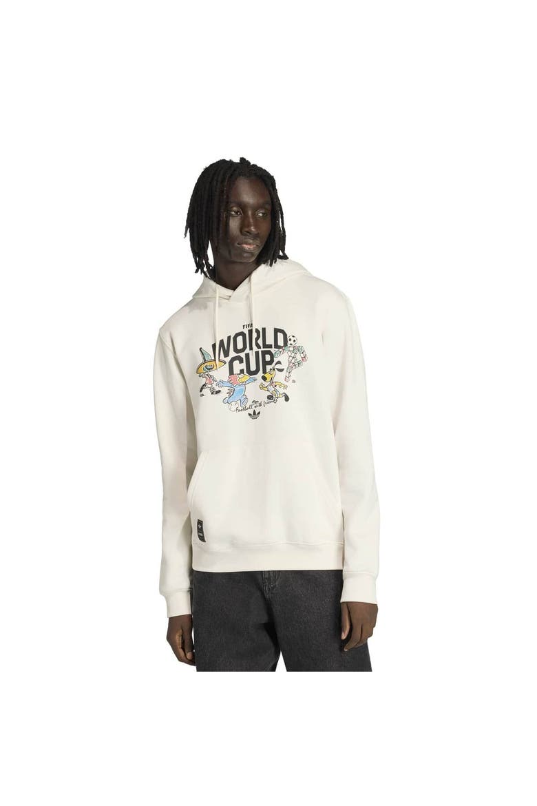 Men's adidas  White FIFA World Cup Historic Mascot Hoodie, Main, color, White