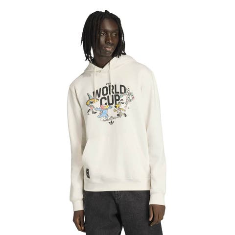 Men's adidas  White FIFA World Cup Historic Mascot Hoodie