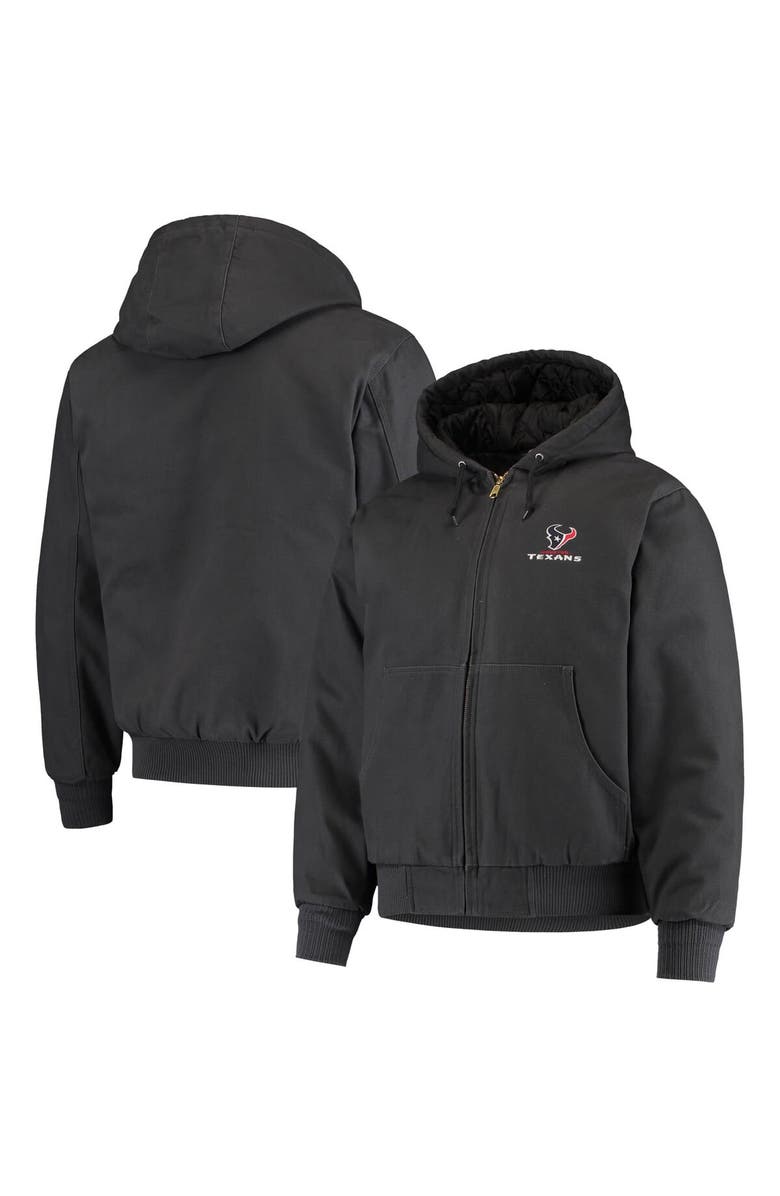 DUNBROOKE Men's Dunbrooke Navy Houston Texans Dakota Cotton Canvas Hooded Jacket, Main, color,