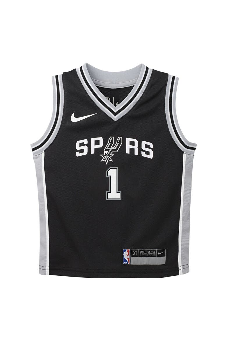 Preschool Nike Victor Wembanyama Black San Antonio Spurs Swingman Player Jersey - Icon Edition, Alternate, color, Black