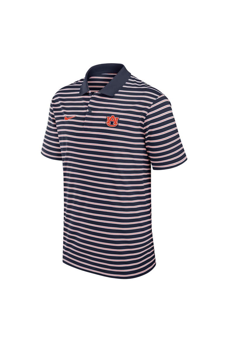 Men's Nike Navy Auburn Tigers Solid Foundation Striped Dri-FIT Polo, Alternate, color, Navy