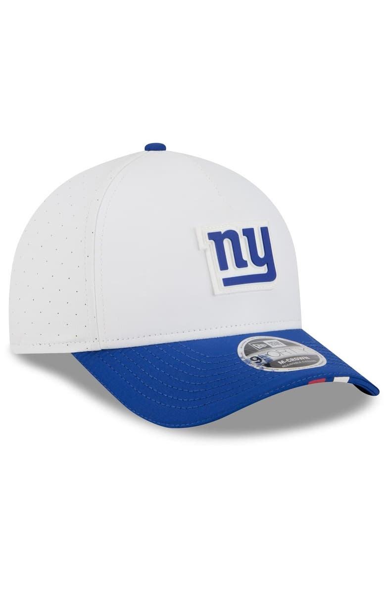 New Era Men's New Era White/Royal New York Giants 2025 NFL Training Camp A-Frame 9FORTY Adjustable Hat, Alternate, color, White