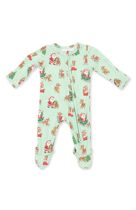 Retro Reindeer & Santa Footie