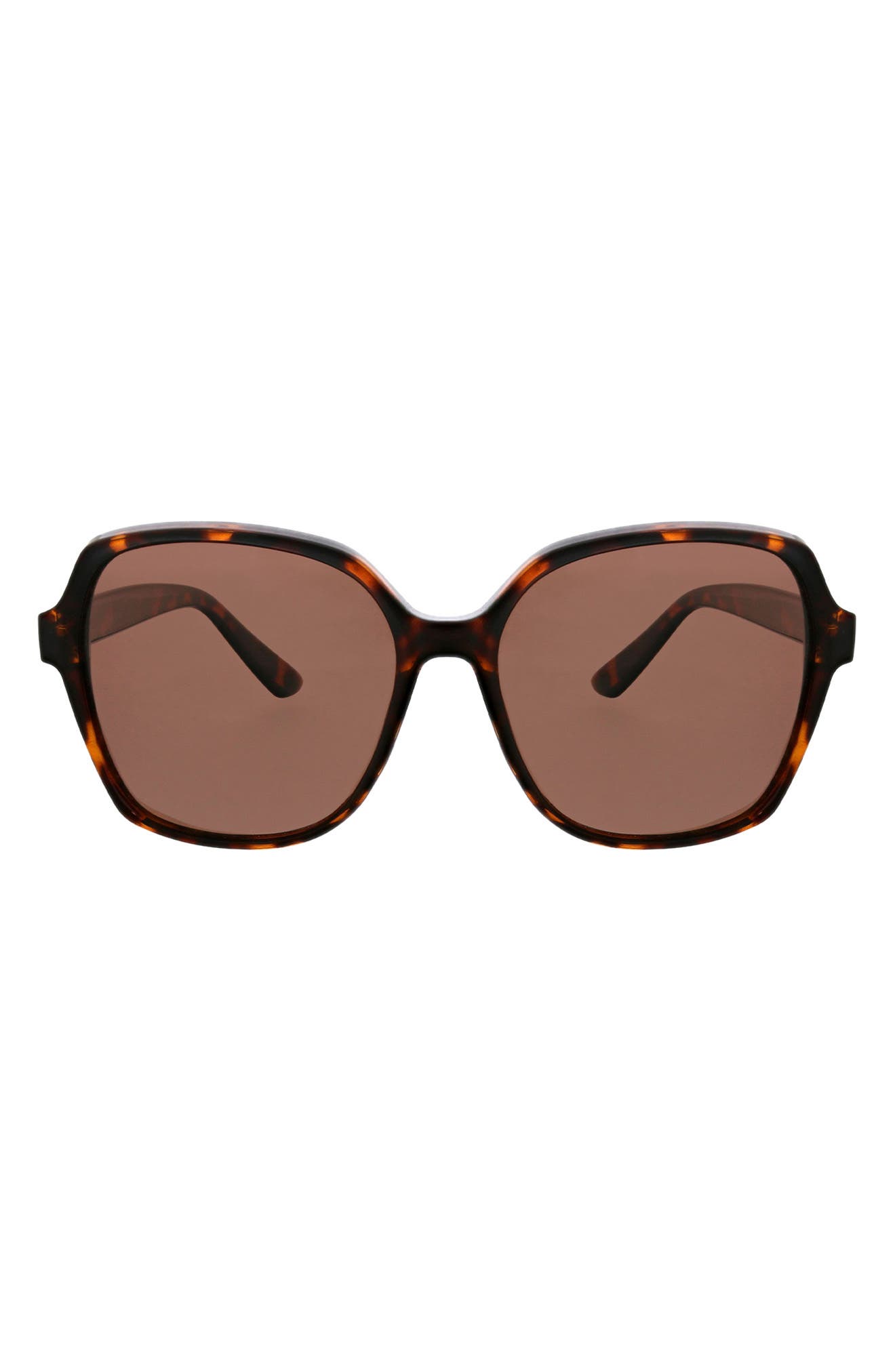 Oscar de la Renta Angled Modern 58mm Square Polarized Sunglasses