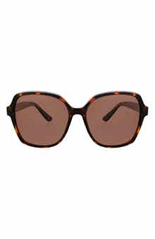 Oscar de la Renta Angled Modern 58mm Square Polarized Sunglasses