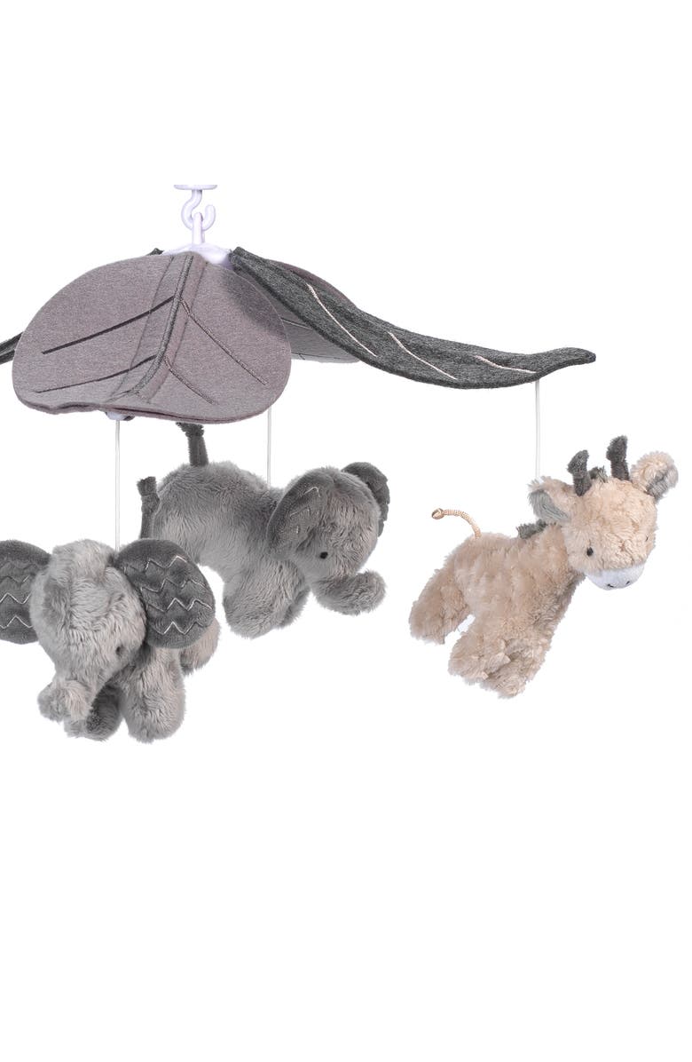 Lambs & Ivy Baby Jungle Animals Musical Crib Mobile Soother Toy, Alternate, color, Gray