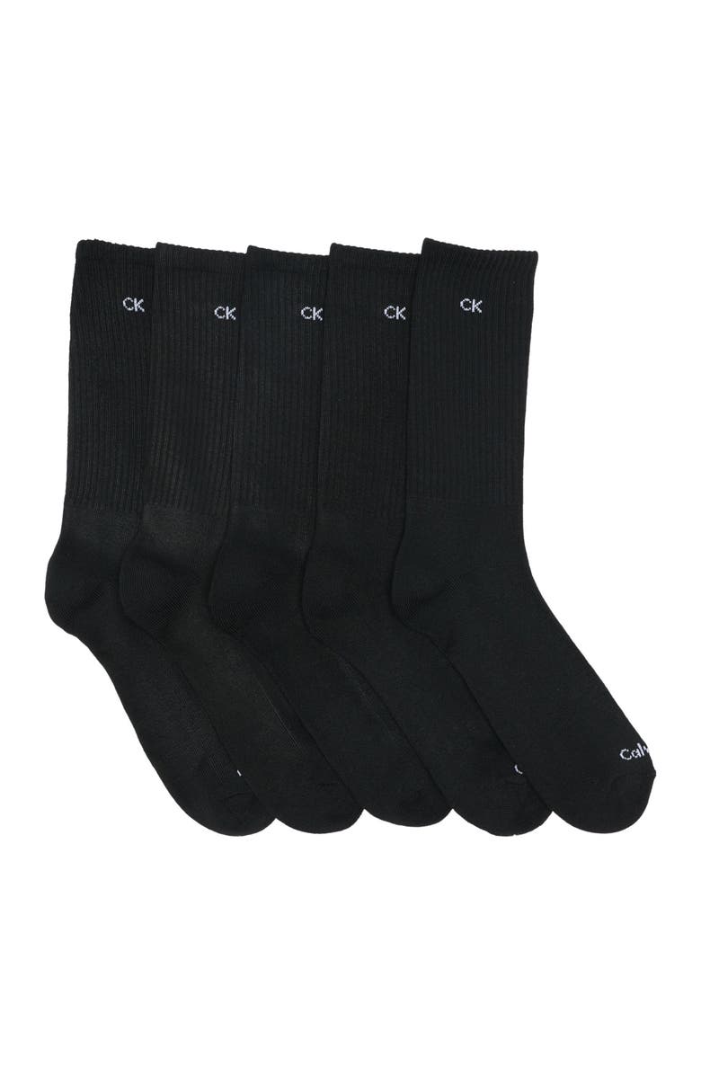 Calvin Klein Basic Sport Athletic Socks - Pack of 5, Main, color,