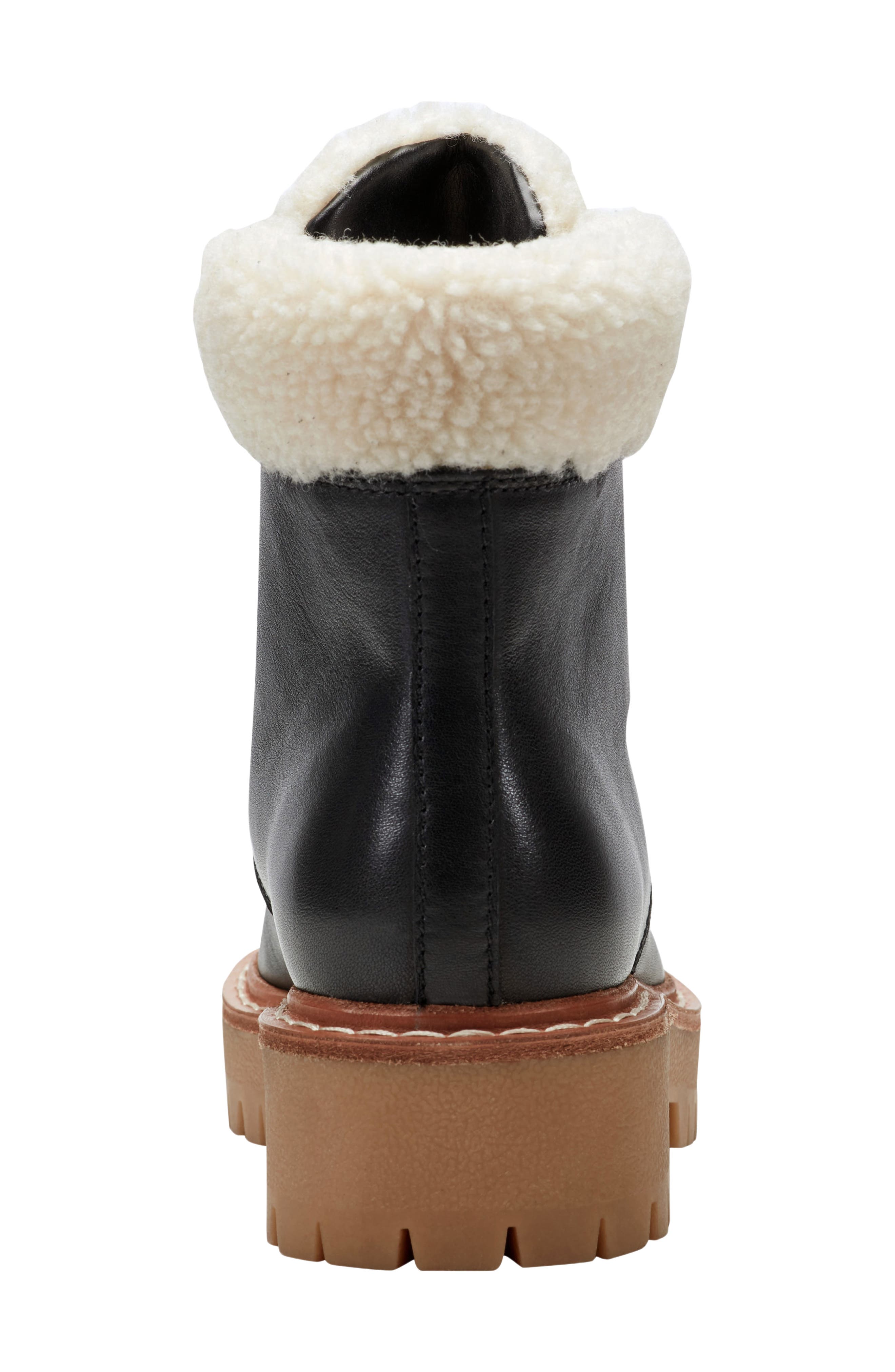 Marc Fisher LTD Nallie Faux Shearling Boot, Alternate, color, Black
