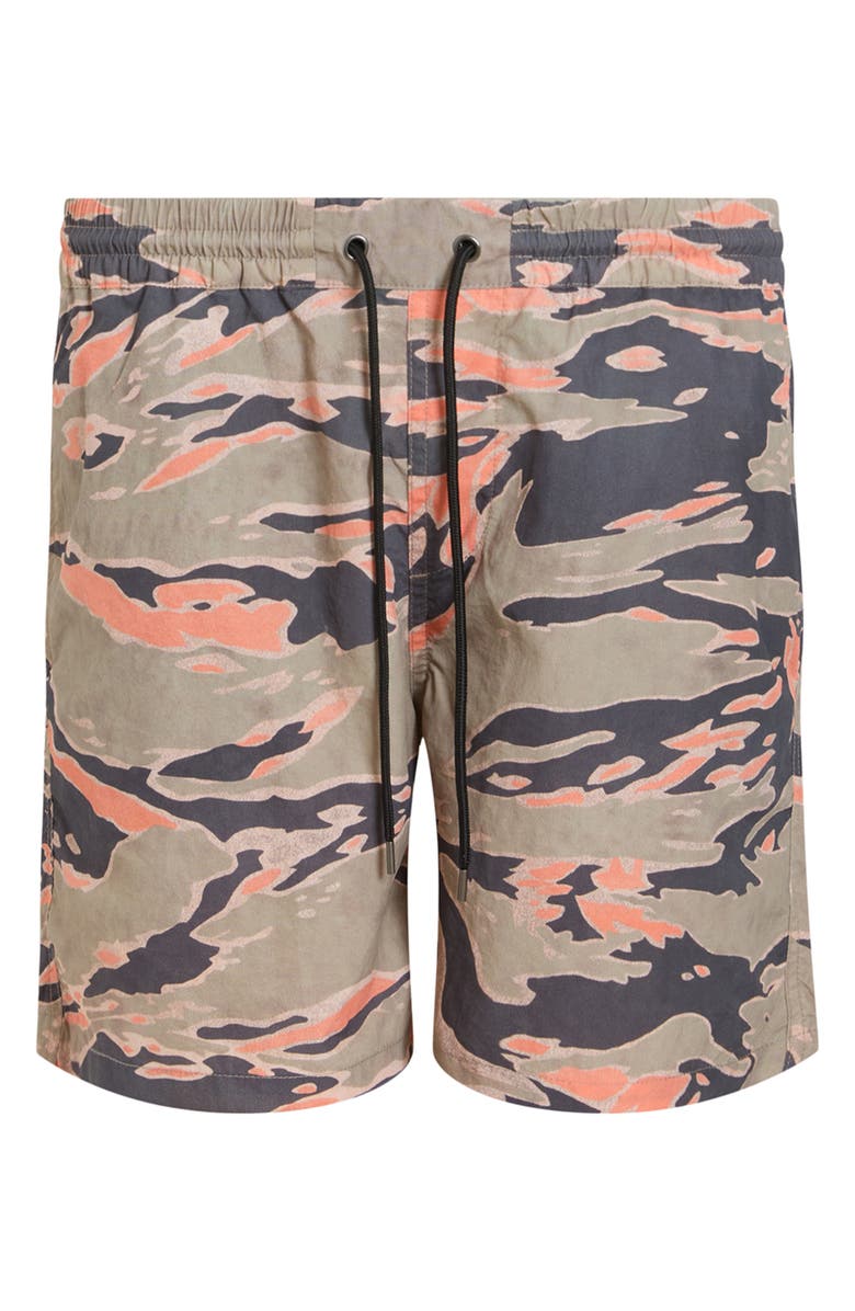 AllSaints Solar Camo Swim Trunks, Alternate, color,