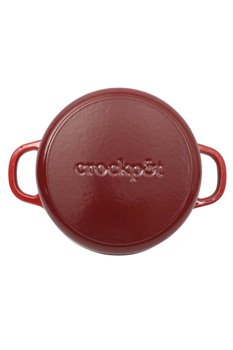 7 Quart Enameled Cast Iron Dutch Oven  with Borosilcate Lid, Alternate, color, Red