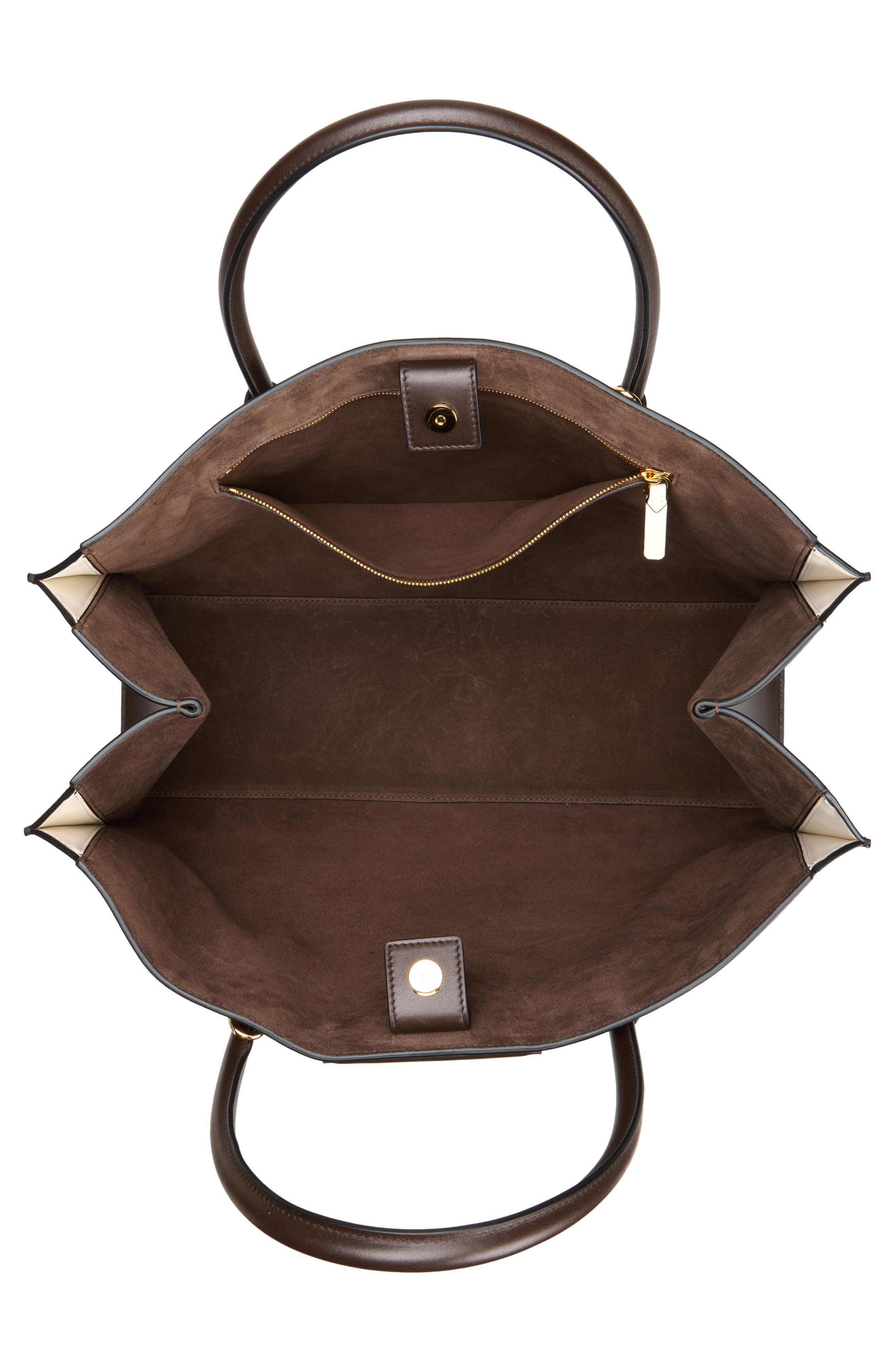 Medium Antigona Leather Cathchall Bag, Alternate, color, CHOCOLATE