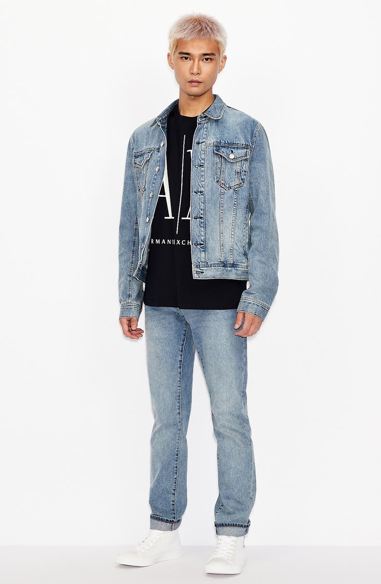 Armani Exchange Icon Logo Cotton Graphic Tee, Alternate, color,