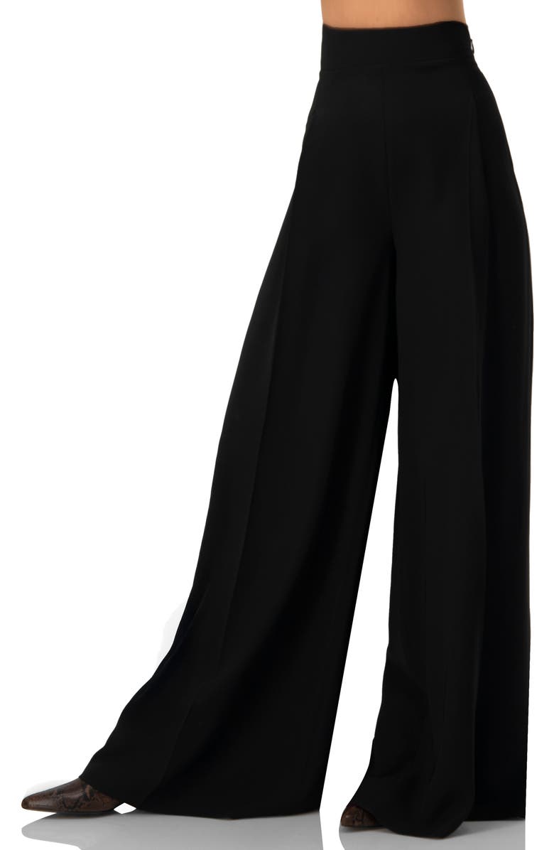 IVONNE Maxi Wide Leg Trousers, Alternate, color, Black