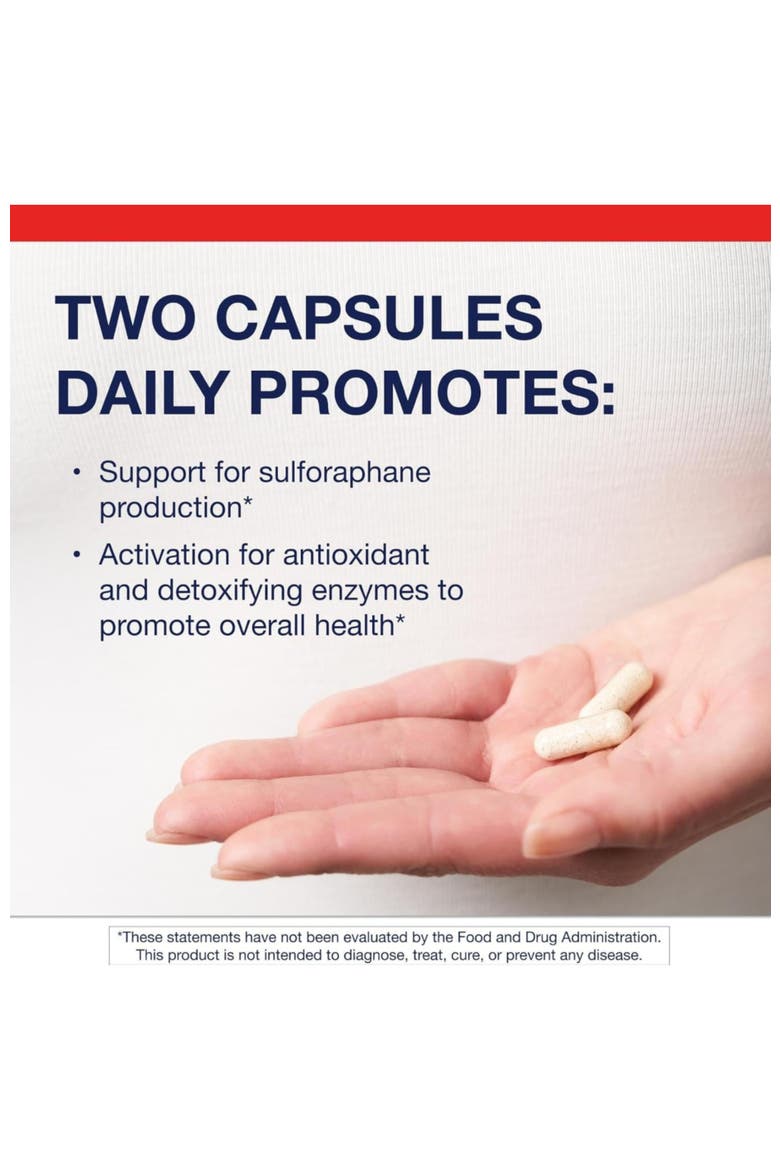 SulforaClear Advanced Detox Antioxidant Support Supplement 60 Capsules, Alternate, color, None