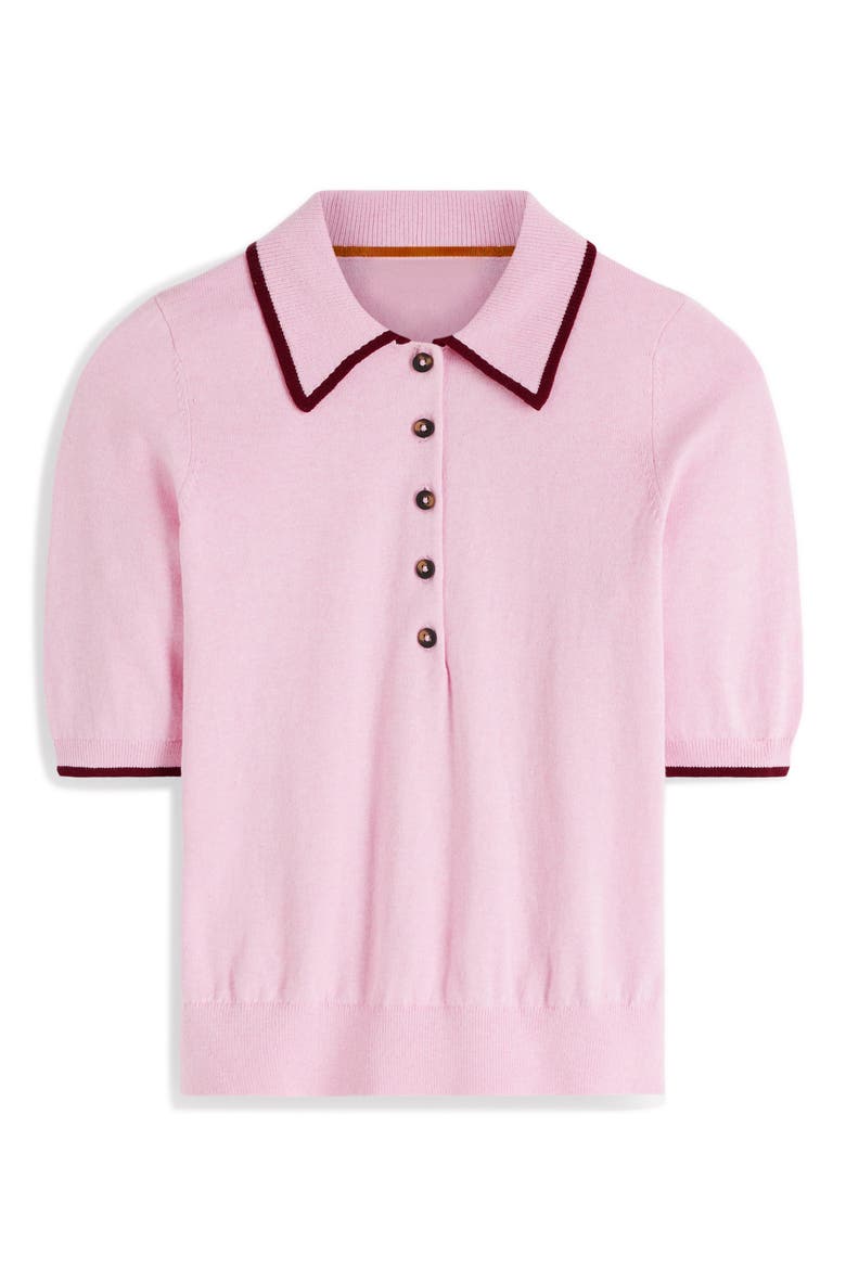 Collared Knitted T-Shirt, Alternate, color, SHEER PINK