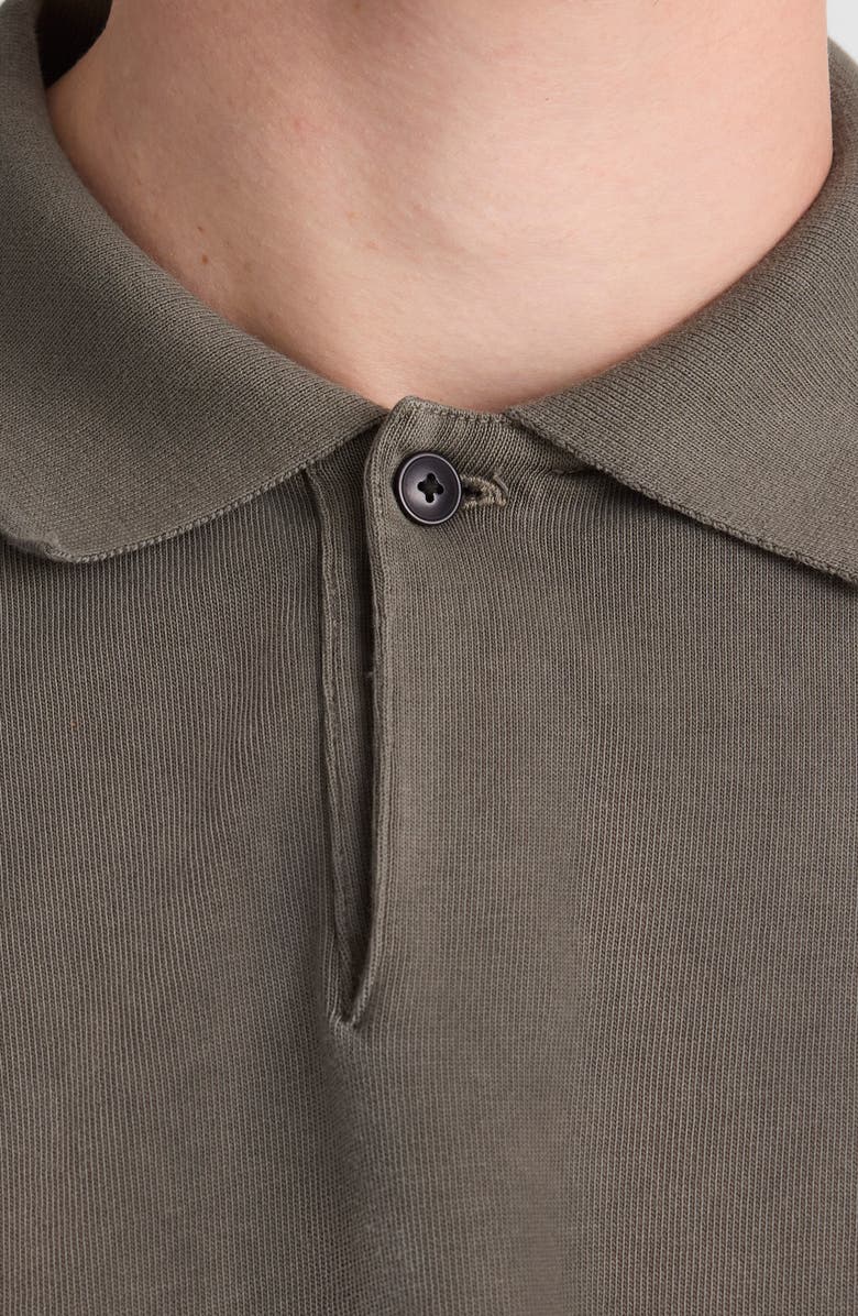 Madewell Compact Knit Sweater Polo, Alternate, color, Olive Slate