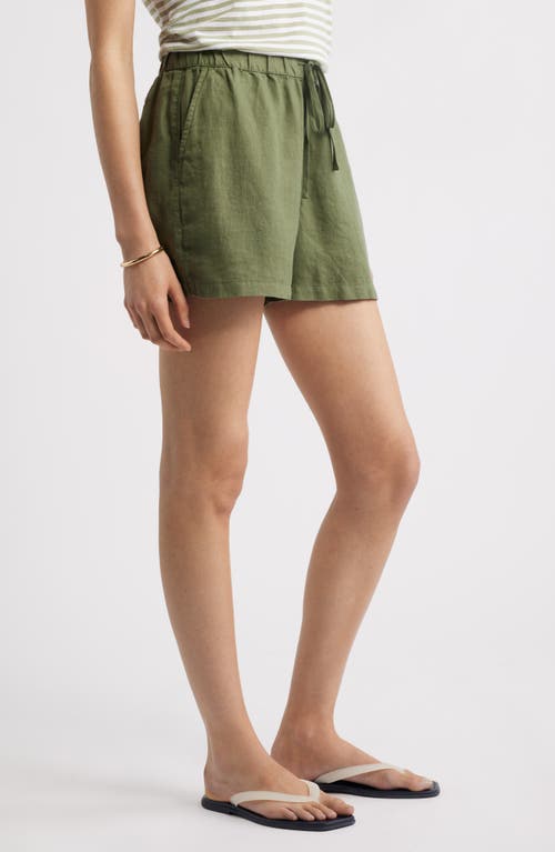 CASLONR CASLON(R) LINEN DRAWSTRING SHORTS