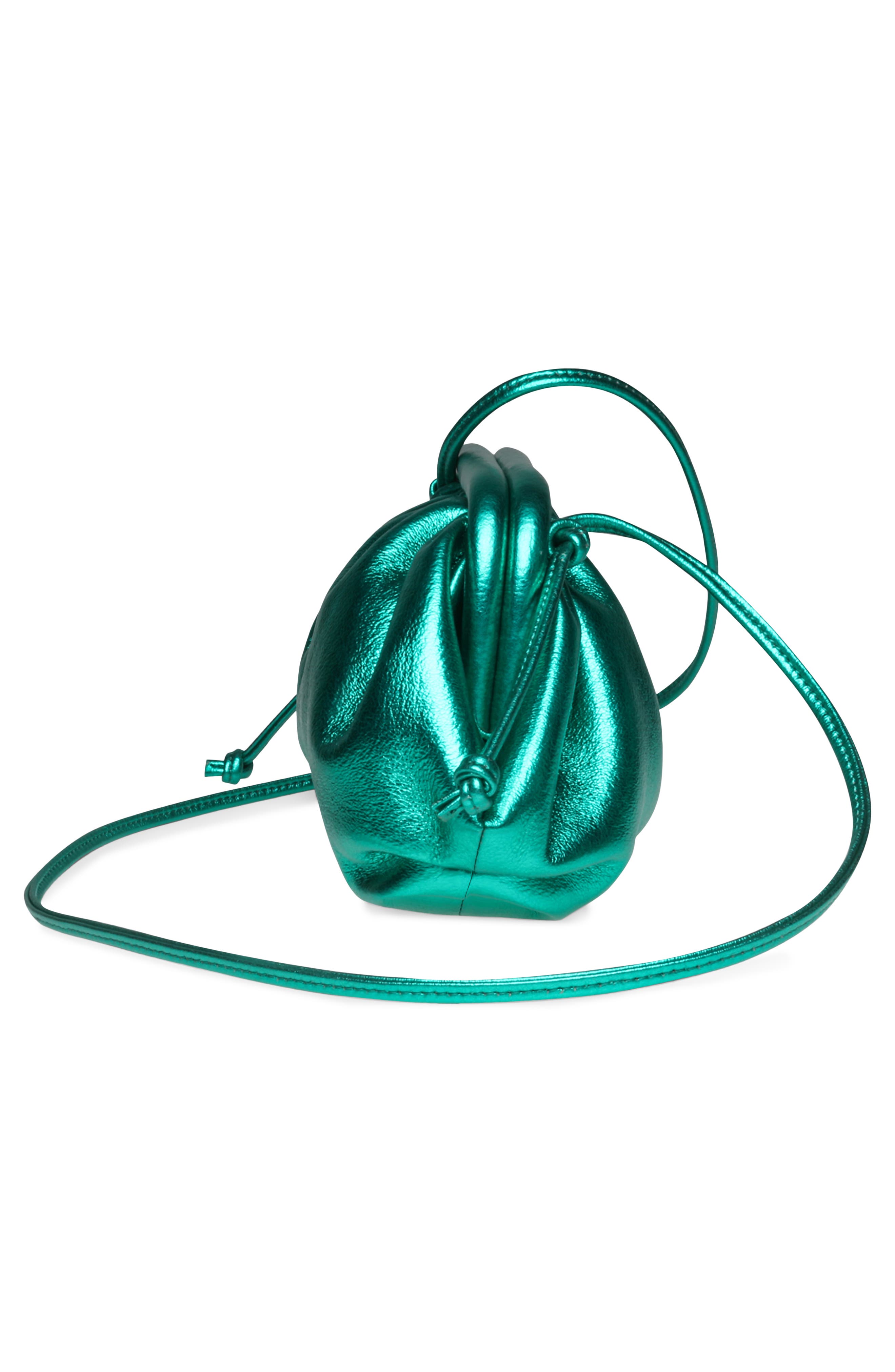 Nikki Faux Leather Crossbody Clutch, Alternate, color, TEAL