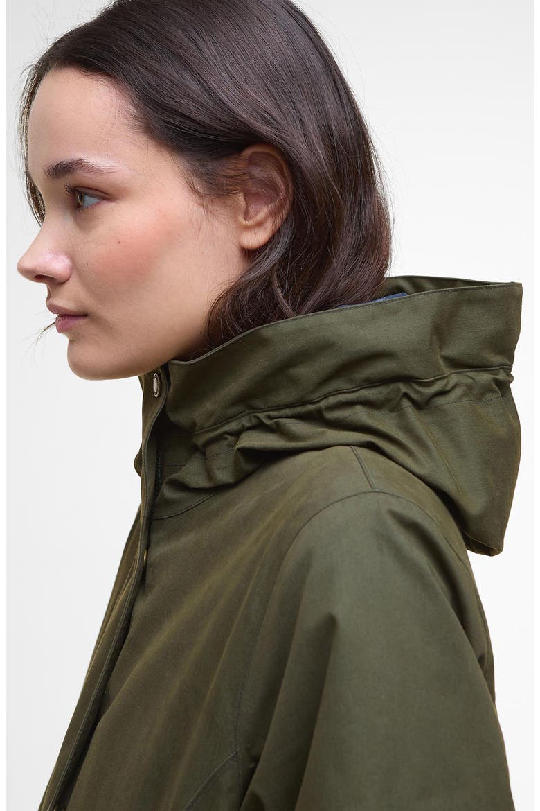 Bamburgh Hooded Waterproof Jacket, Alternate, color, OLIVE/ CLASSIC