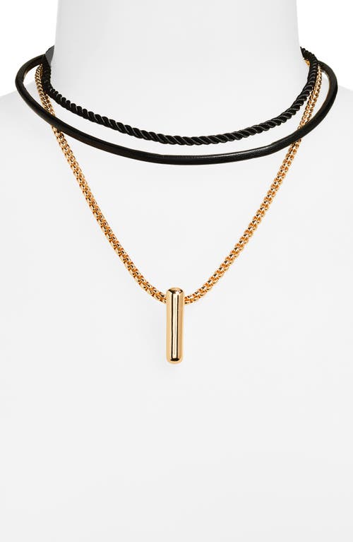 Open Edit Set Of 3 Interchangeable Initial Pendant Necklaces