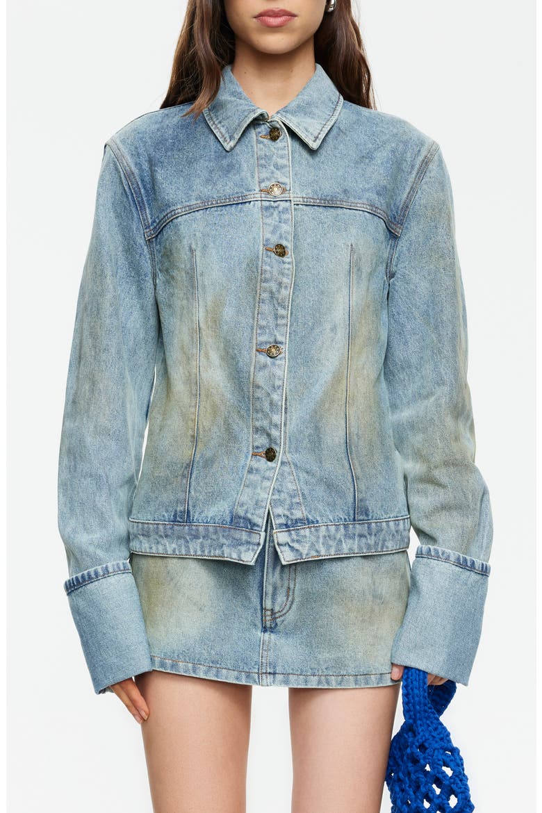 The Bronx Denim Jacket, Main, color, STONE BLUE