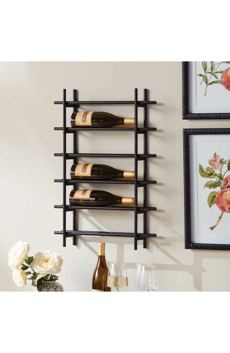 Napa Home & Garden Barossa 6-Bottle Wine Rack - Black Iron - Modern Design, Alternate, color, 