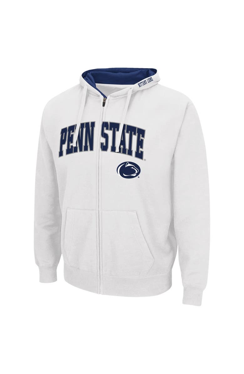 COLOSSEUM Men's Colosseum White Penn State Nittany Lions Arch & Logo 3.0 Full-Zip Hoodie, Alternate, color, White