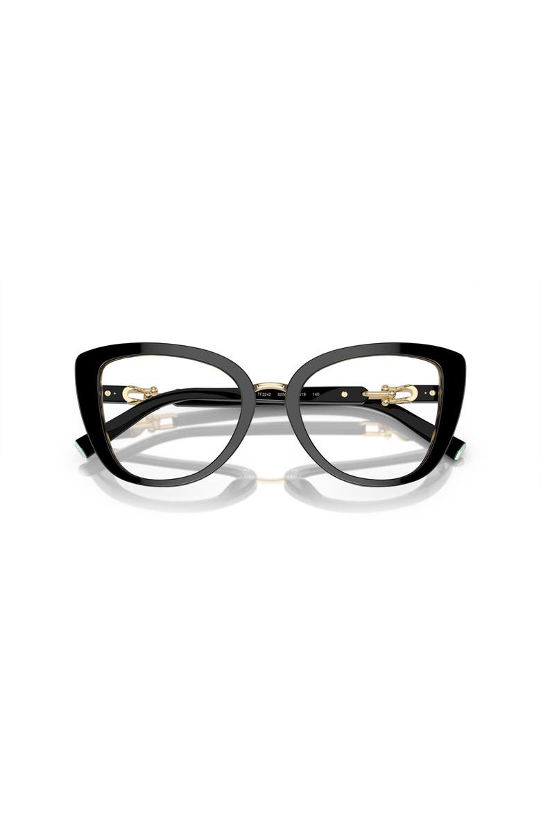 Tiffany & Co. 52mm Cat Eye optical glasses, Alternate, color, Black