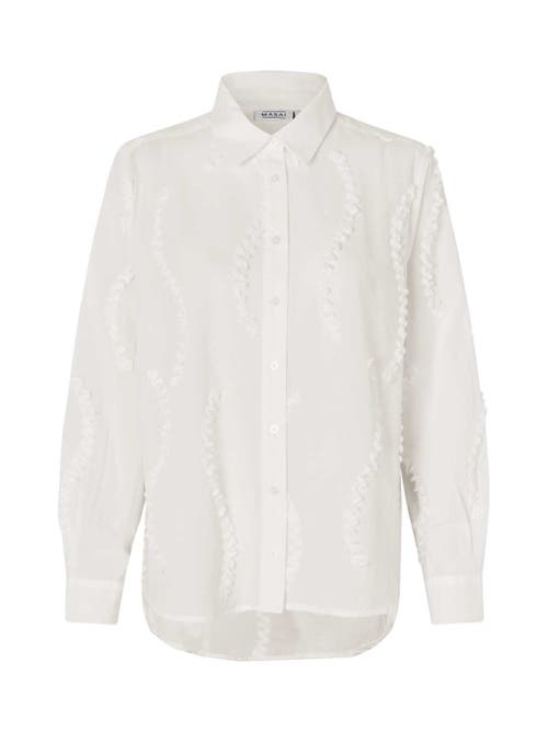 Masai Copenhagen Maimma 100% Cotton Long Sleeve Shirt In White