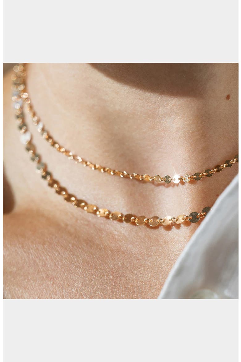 Mini Poppy Choker Necklace, Alternate, color, GOLD FILLED