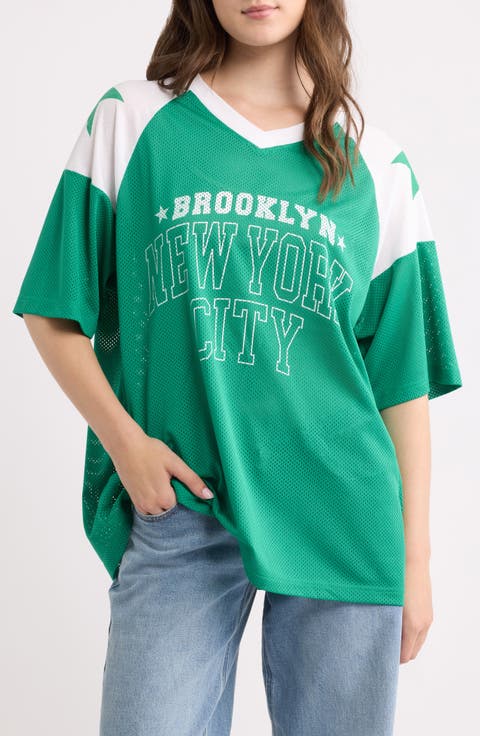 Brooklyn New York City Graphic Mesh T-Shirt