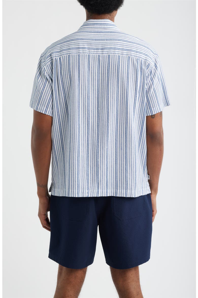 Evans Stripe Camp Shirt, Alternate, color, BLUE/ WHITE MULTI