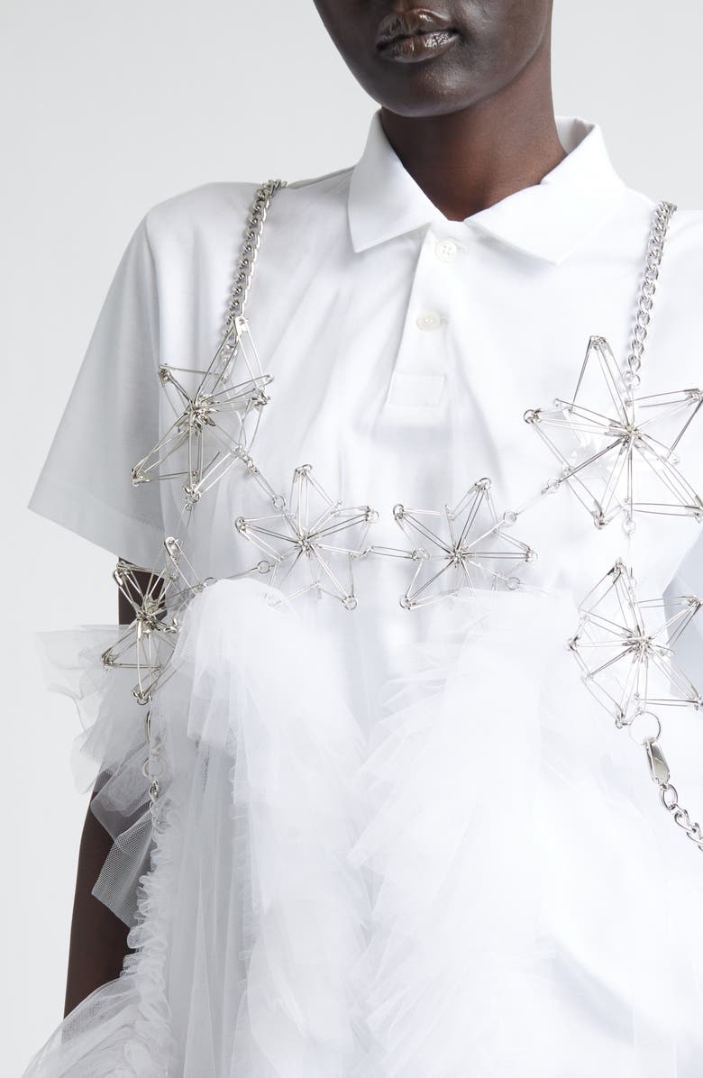 Noir Kei Ninomiya Safety Pin Chain Harness, Alternate, color, Silver