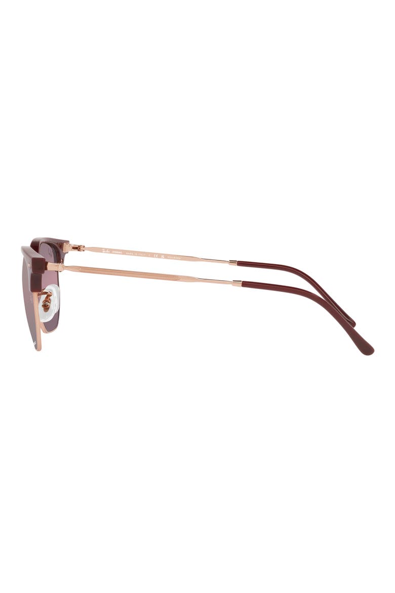 New Clubmaster 51mm Polarized Irregular Sunglasses, Alternate, color, BORDEAUX