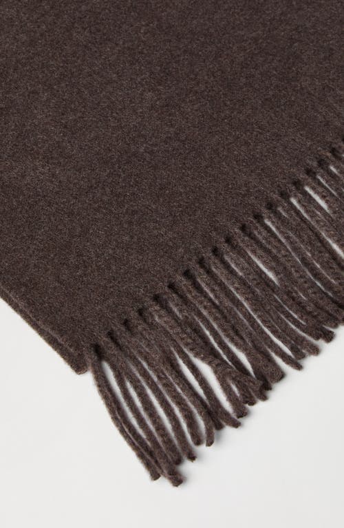 Brunello Cucinelli Fringe Cashmere Scarf In Brown