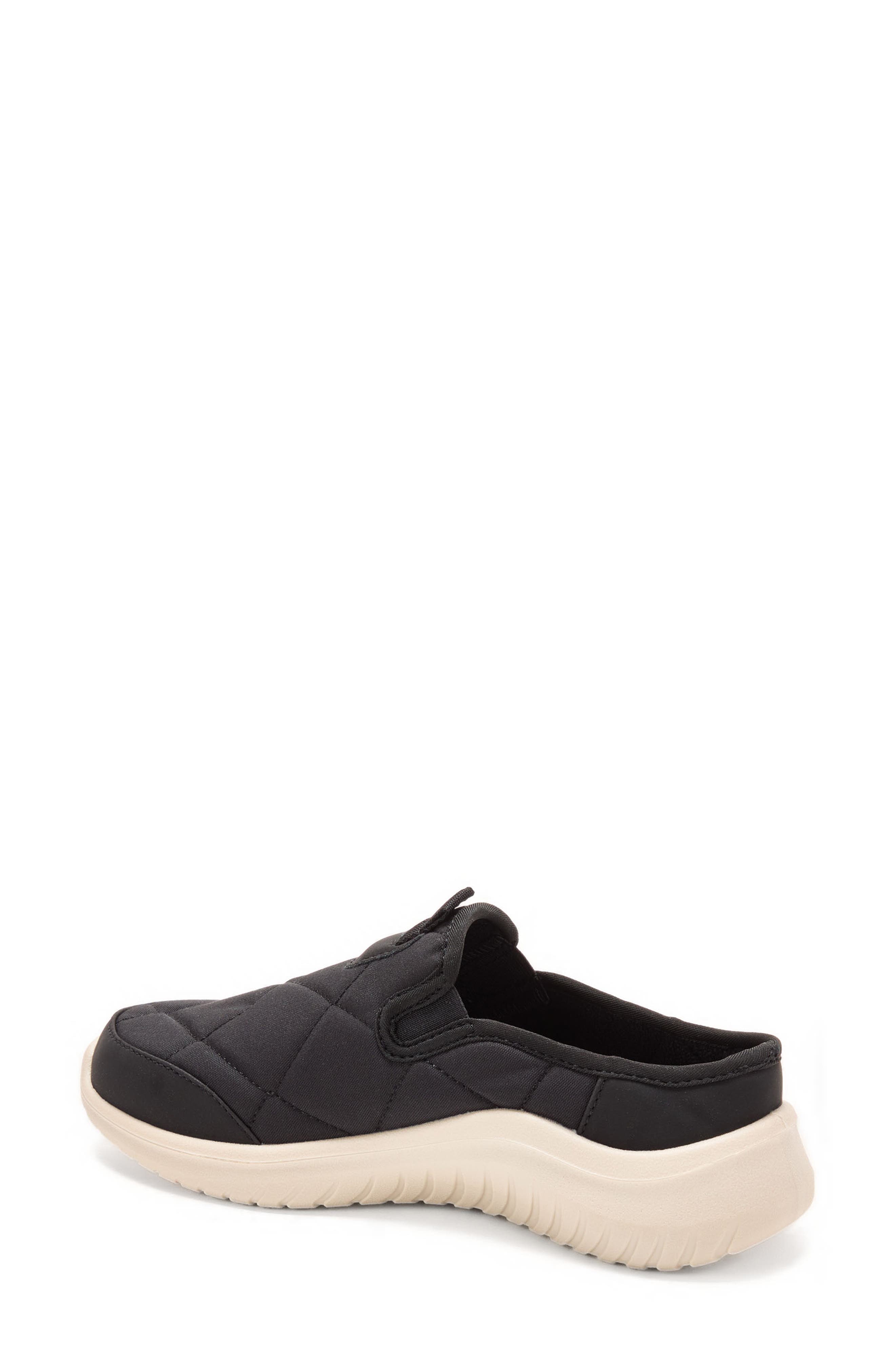 DEARFOAMS Quilted Woven Mule, Alternate, color, Black